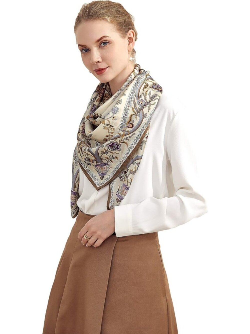 Luxurious 100% Silk Scarves - Extra-Large & XX-Large, Perfect for Chic Outfits